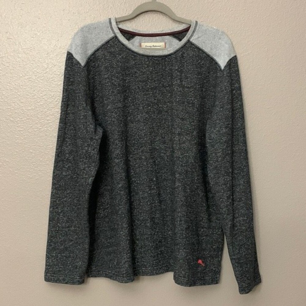 Tommy Bahama Men’s Pullover Fleece lined Sweater XL Black/gray